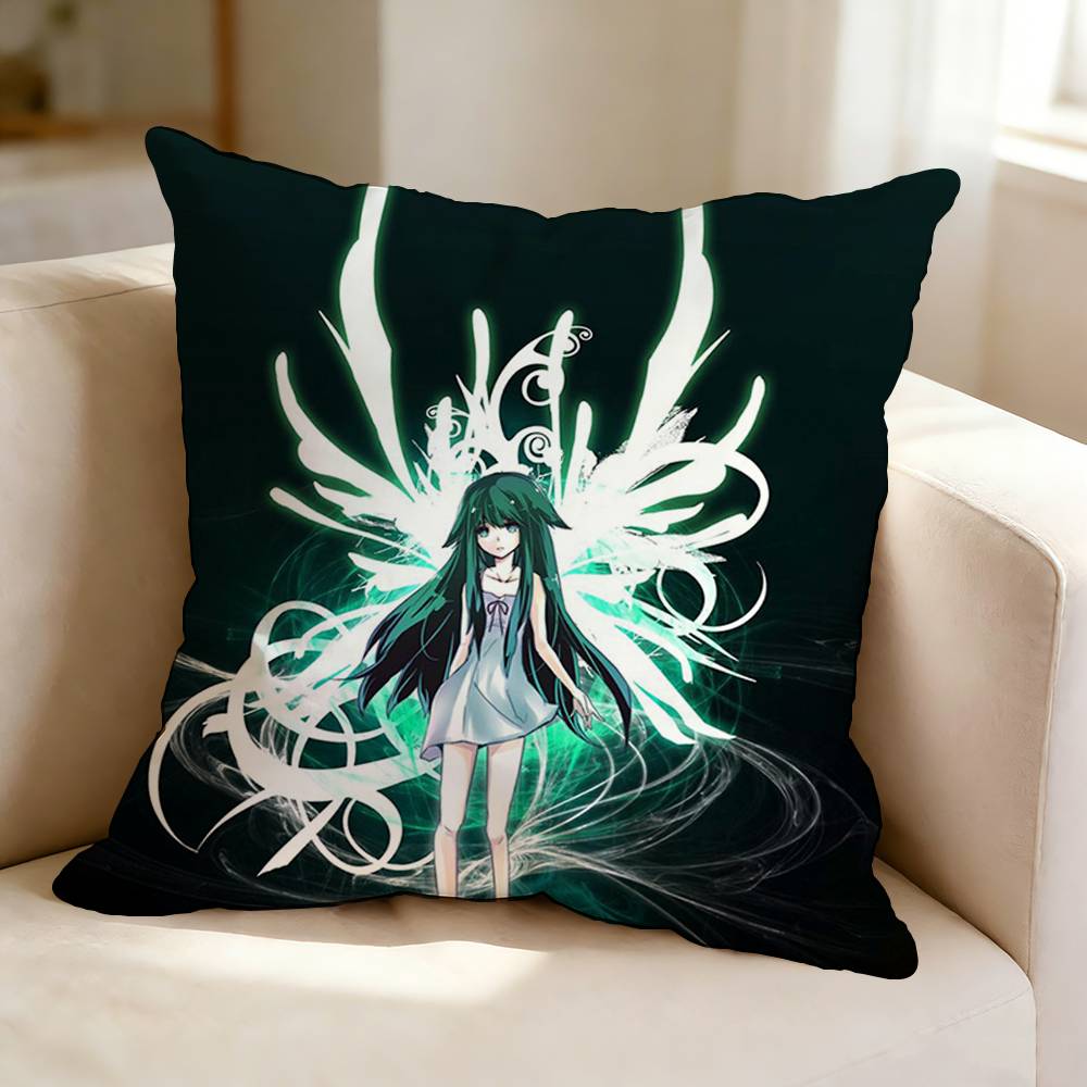 Visual Novel SSaya No UUta Cute SSaya Pillow Case Square DoubleSided Sofa Cushion Cover Bedroom Bedside Pillow