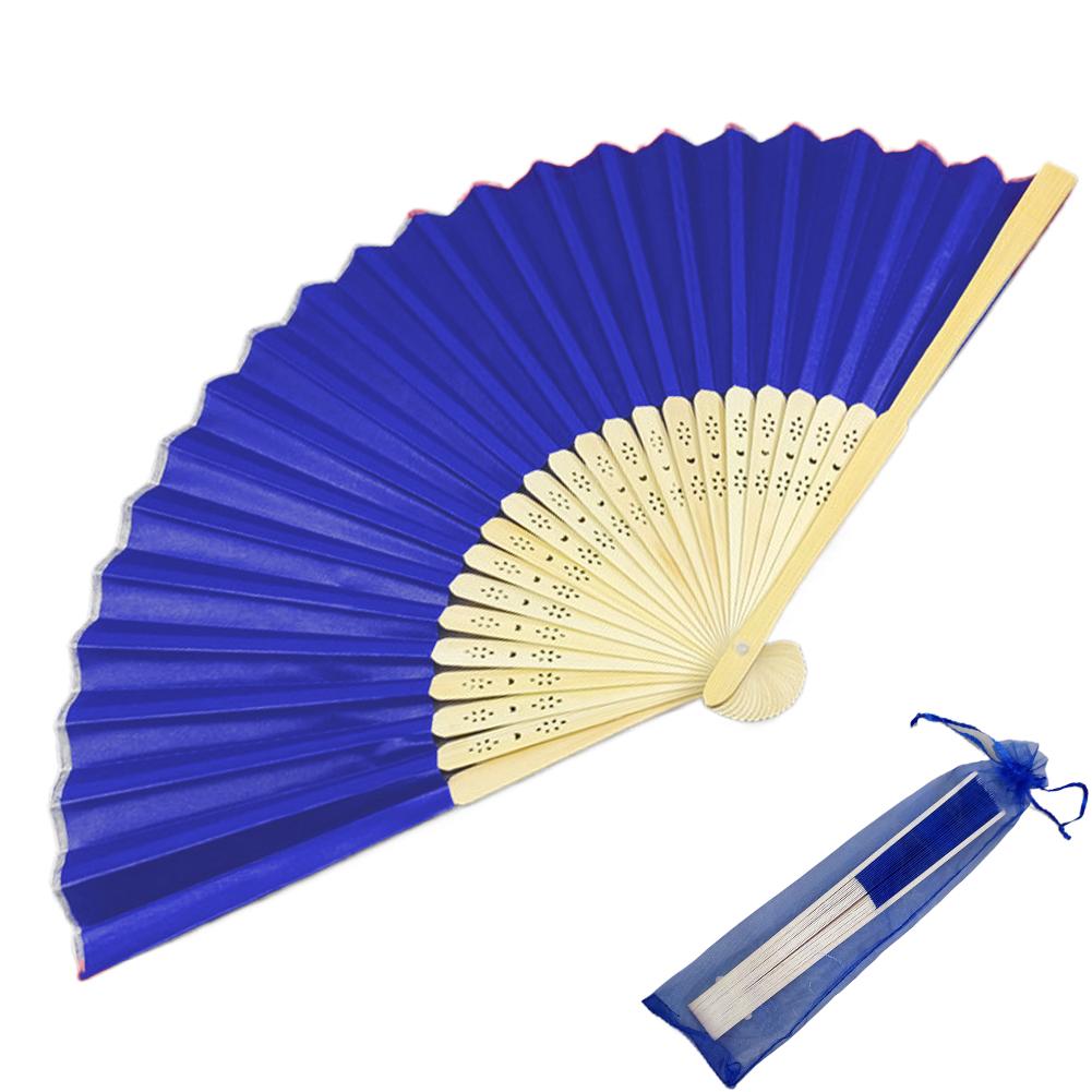 Bamboo Silk Folding Fans, Fabric Handheld Accordion Fans, Vintage Decorative Fans for Dance, Performance, Party, Wedding Decor
