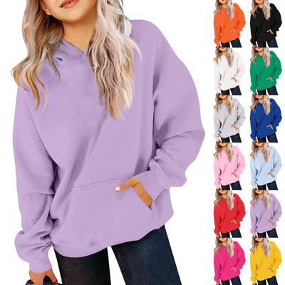 Children's Hoodie Boys And Girls Solid Color Long-sleeved Hooded Pocket Hoodie