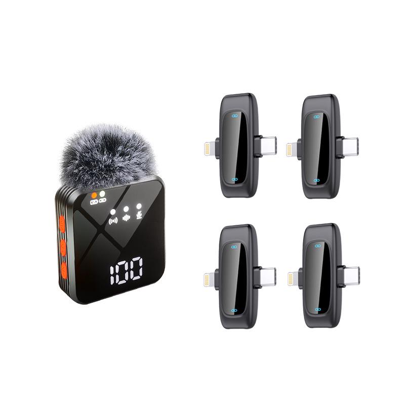 A100 Wireless Lavalier Microphone: Outdoor Use, Multi-Platform Streaming, Audio Recording, Noise Reduction, Includes Battery.