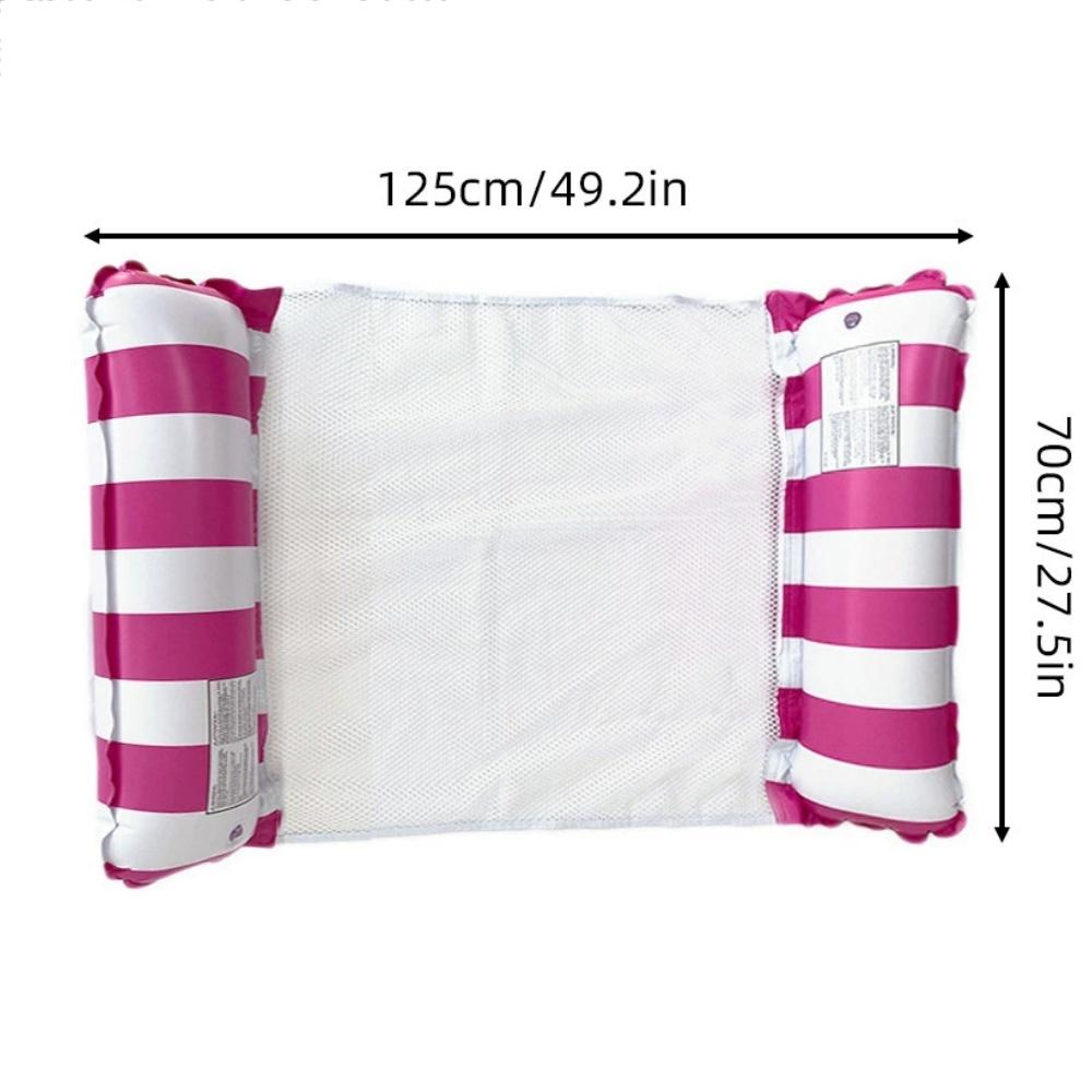 Swimming Pool Inflatable Float Hammock Foldable Summer Beach Leisure Striped Inflatable Lounge Chair Water Party Accessories