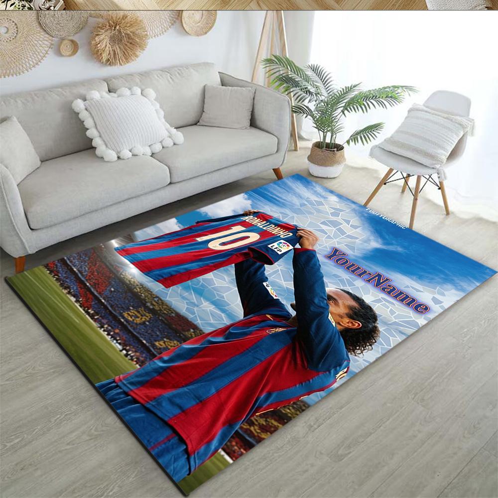 Fc Barcelona Customize Text Floor Rug Office Rug Perfect for Entryway Balcony Study Room Kitchen Antislip Carpet Office Home Decor