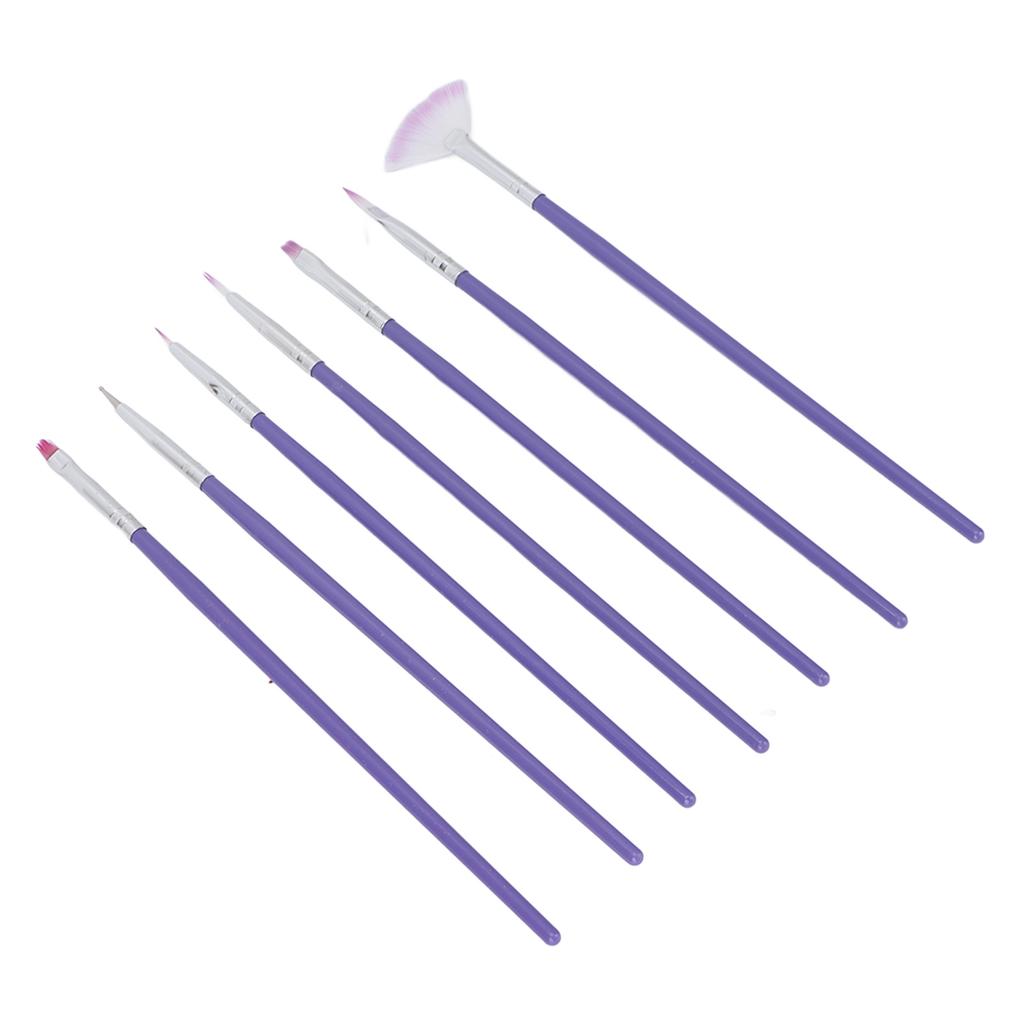 7pcs Nail Art Brushes Set Mutifunctional Nail Painting Brush Manicure Nail Art Brush