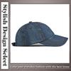 One Limitation CP416 Denim Cap with Simple English Casual Style for Men and Women (Black) Patch, Design, Brim, Letters,