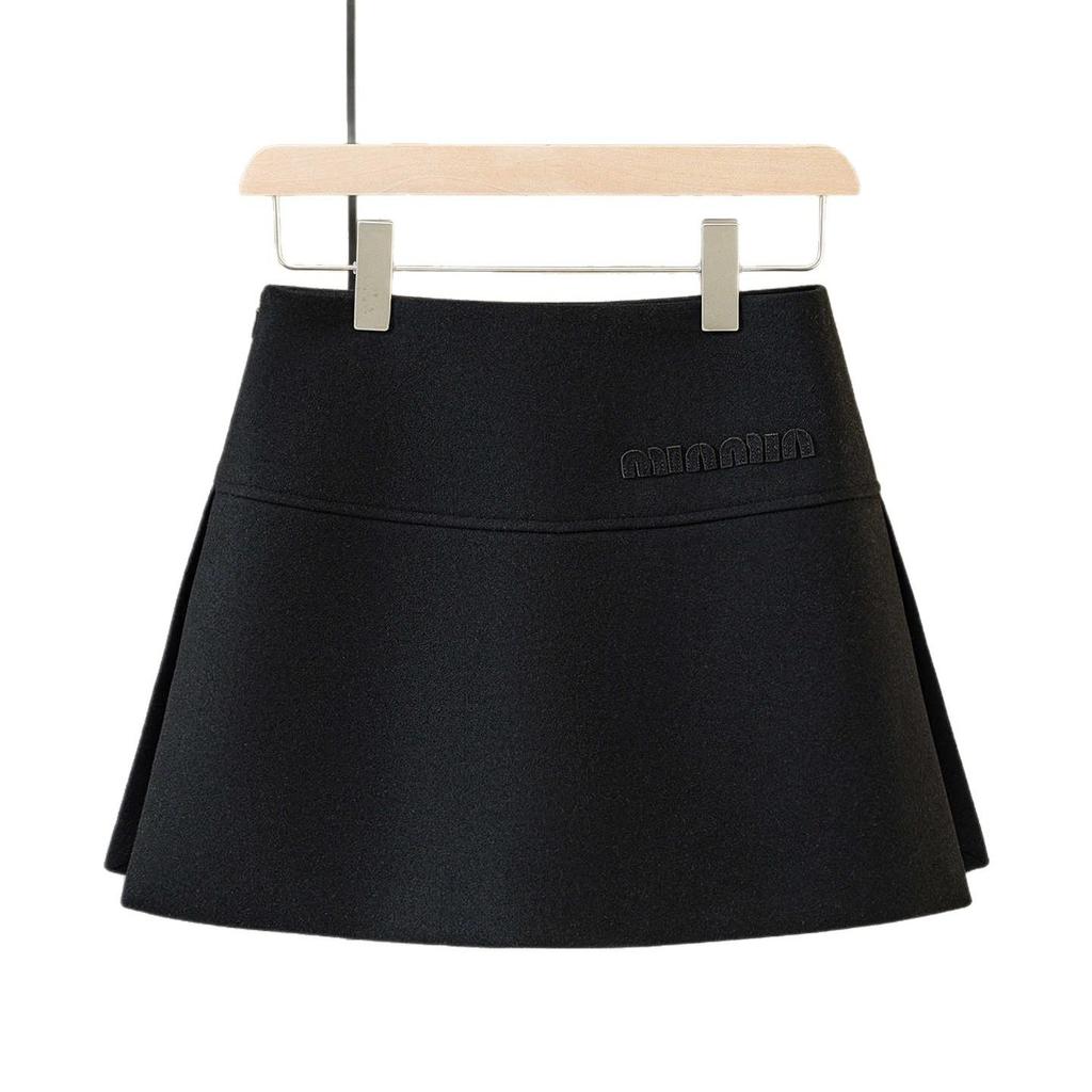 2025 Autumn/Winter High Waist Stretch Woolen Skirt Shorts for Adults