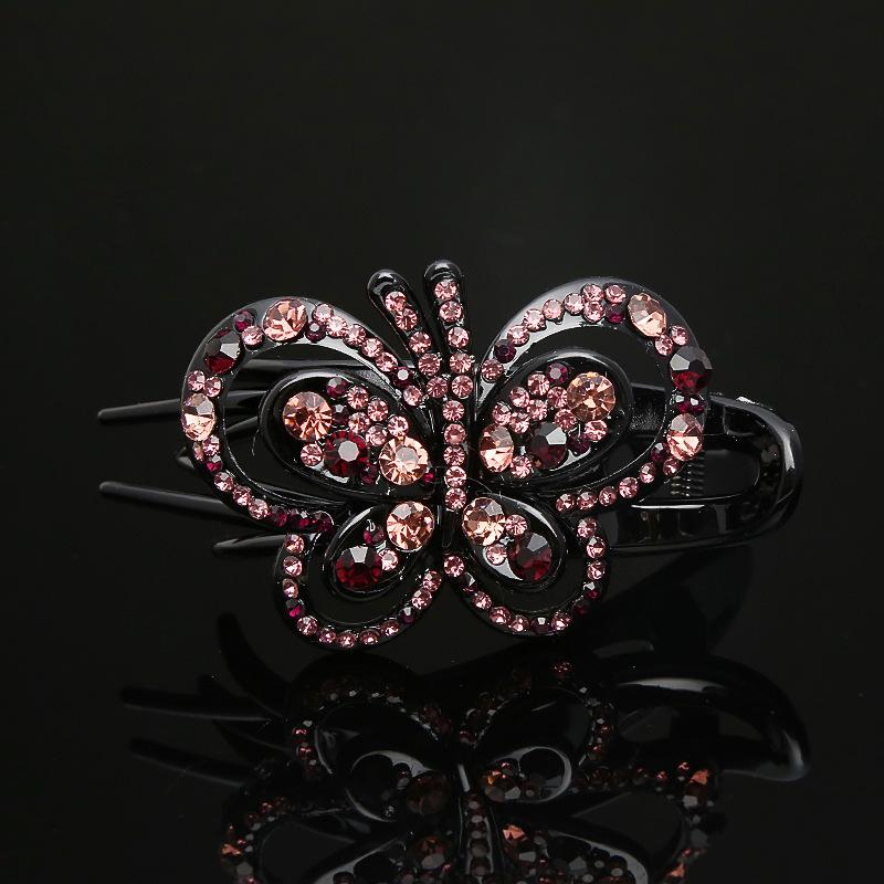 

Three-pronged Duckbill Hairpin Updo - Elegant - Butterfly-style Three-pronged Hairpin - Hair Clip світло-фіолетового кольору