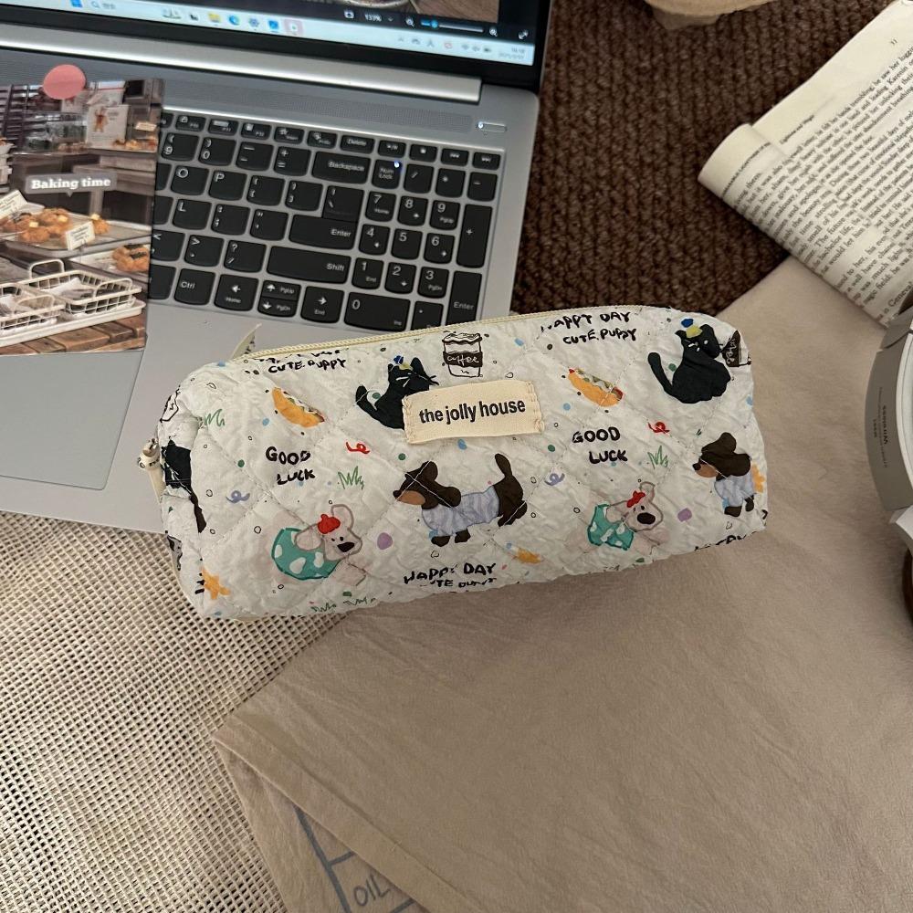 

Cute Large Capacity Cosmetic Bag Quilted Cartoon Toiletry Bag Travel Storage Bag for Women Girls