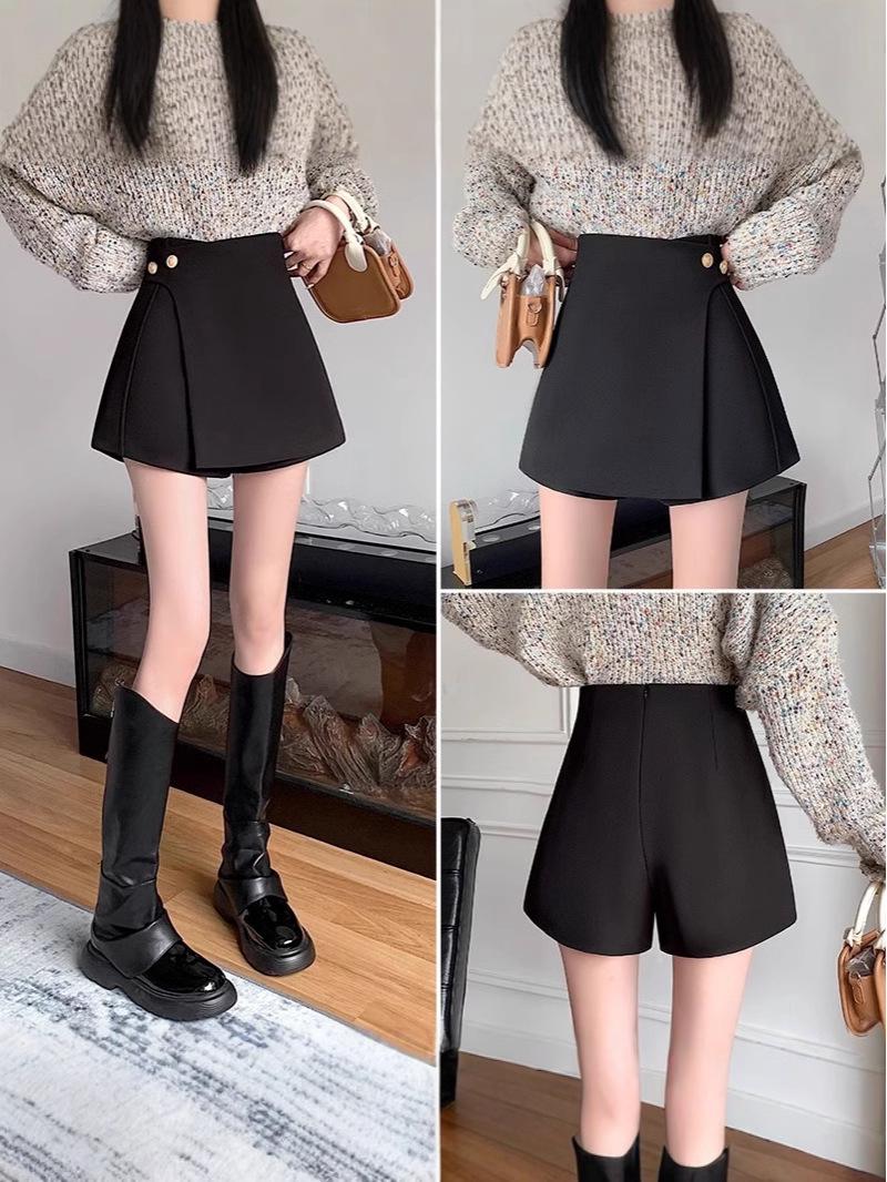 

Women s High Waist Black Irregular A-Line Skirt - 2024 Autumn/Winter Trend Medium