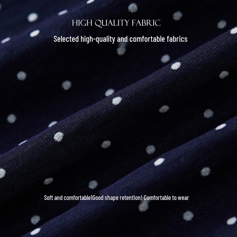Women's Polka Dot Three-Quarter Sleeve Casual Shirt
