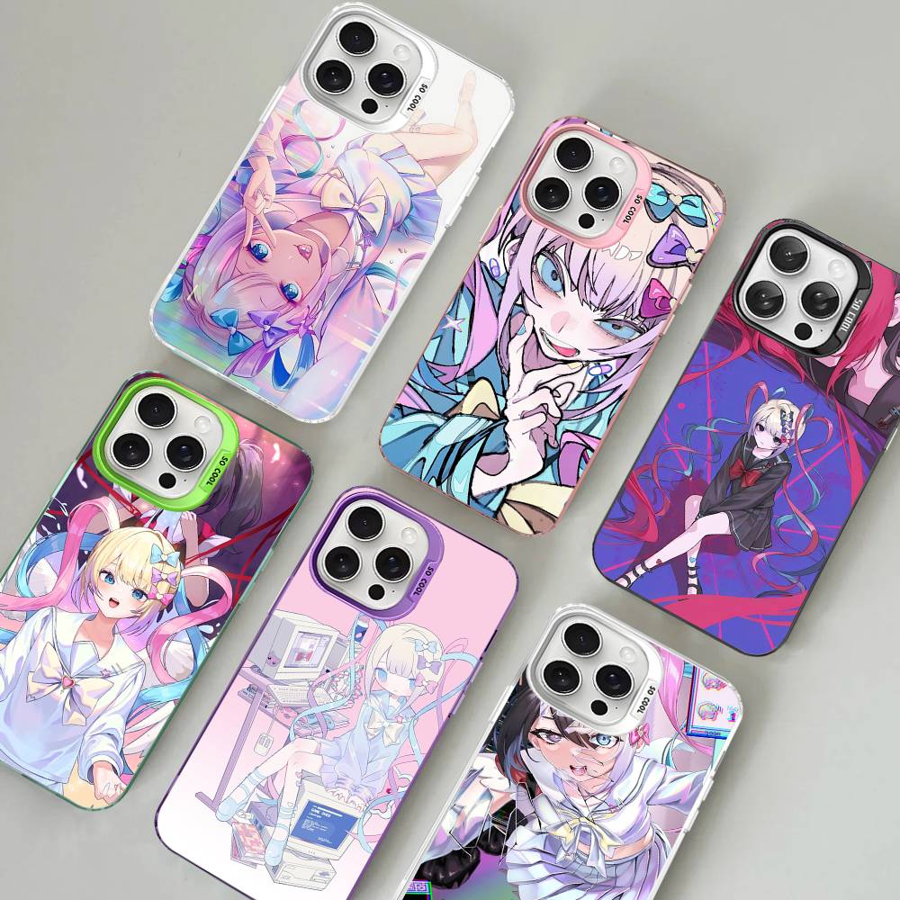 Anime Needy Streamer Overload Phone Cover For IPhone 16 15 14 13 12 11 17 Pro Max Plus Color Silver Shell