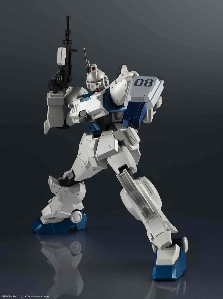 TAMASHII NATIONS GUNDAM UNIVERSE Mobile Suit Gundam 08. MS Platoon RX-79[G]Ez-8 GUNDAM Ez8 ca.. 150 mm große, bewegliche Figur aus ABS und PVC, bemalt