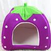 With Cushion Doggy Tent Strawberry Pet Bed Thicken Winter Pet House  Small and Medium Pet