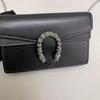 [Pre-Owned] Dionysus Tiger Head Buckle Chain Shoulder Leather Crossbody Bag Mini - Excellent #UR2PHS