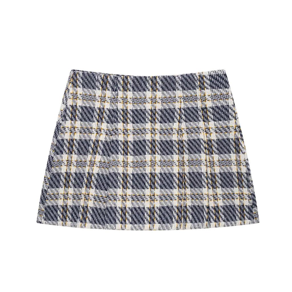 European & American Women's Summer Plaid Sleeveless Vest and Wide Pleated Culottes Set A36231/2