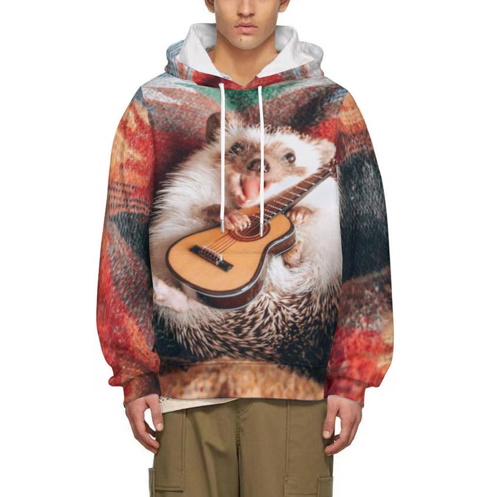 Cute Animal Printed Men's Hoodie For Sweatshirt 3d Print Long Sleeve Pullover Street Man Clothing Men's Hooded Sweater 2024