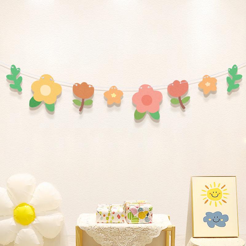 Banner zum ersten Geburtstag des Babys: Kinderwimpelkette für die Kindergarten-Dekoration