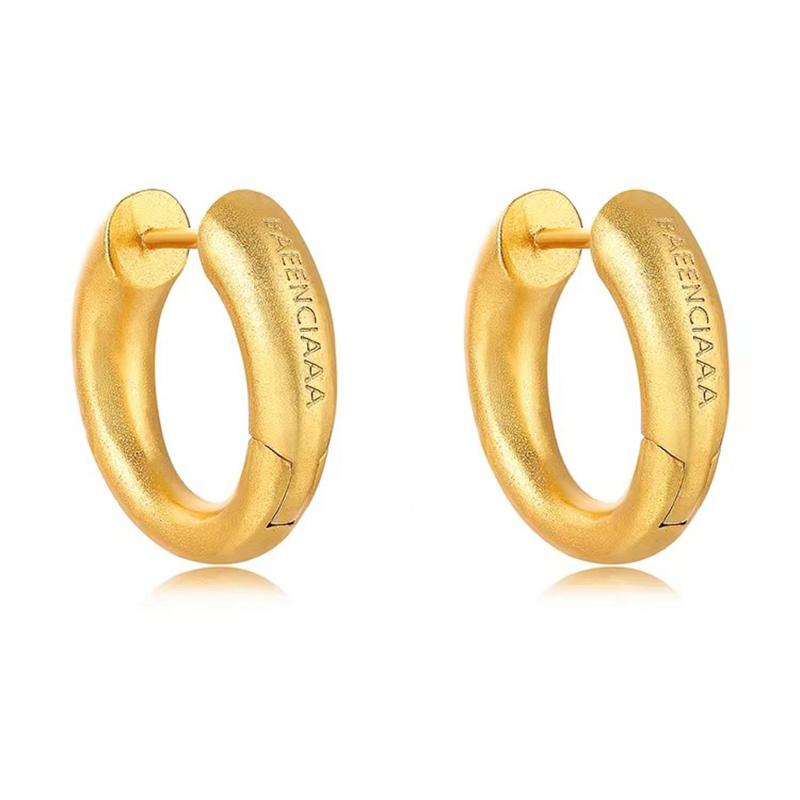 

ANENJERY Golden Hollow Circular Letter Earrings For Women Men Temperament Simple Fashion Party Jewelry Gifts Wholesale WHITE золотой