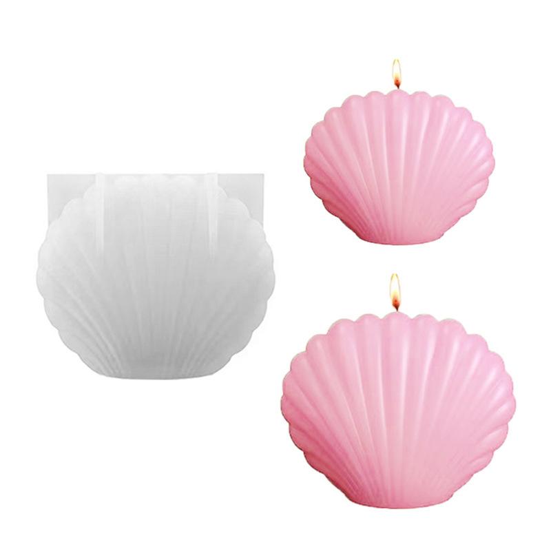 Small/large Fan Shell Silicone Candle Mold DIY Handmade Aromatreatment Gypsum Crafts Resin Soap Making Mold Home Art