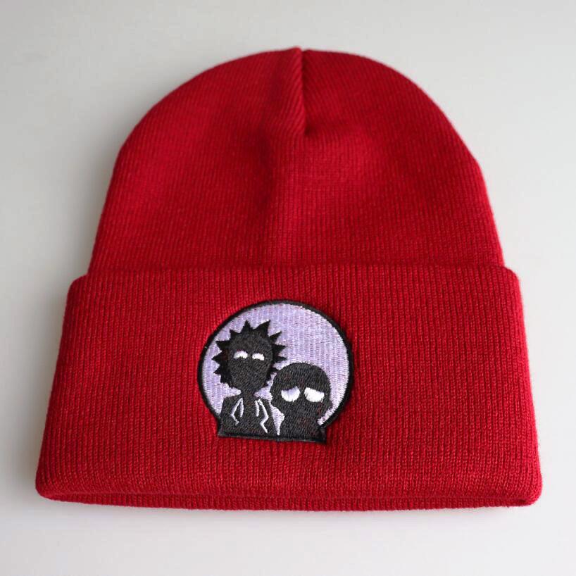 New cartoon European and American embroidered knitted hat, autumn and winter pullover hat, student woolen hat, cold weather hat, unisex student