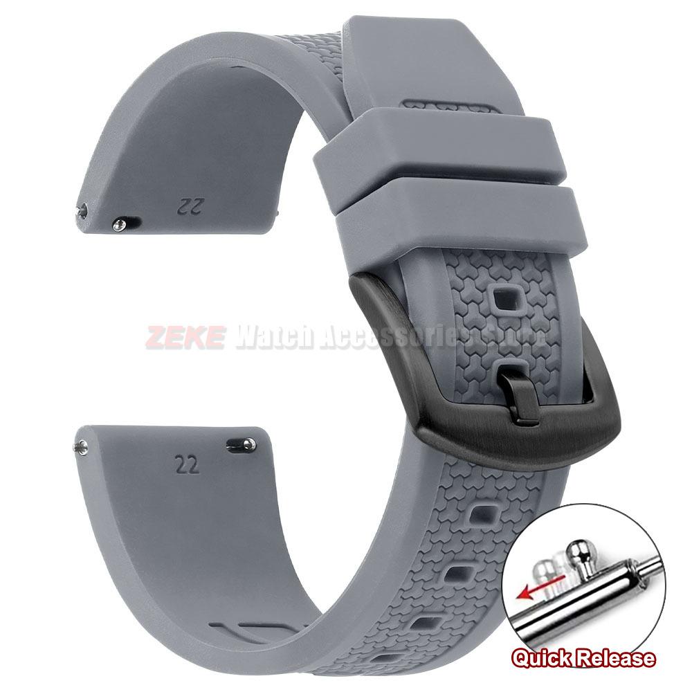 20/22/24mm for Rolex Rubber Strap for Omega Universal Men Silicone Watch Band for Seiko Quick Release Sport Waterproof Wristband