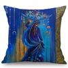 Islamic Painting Art Arab Woman Carrying Plate Muslim Home Decoration Sofa Throw Pillow Case Mediterranean Style Cushion Cover