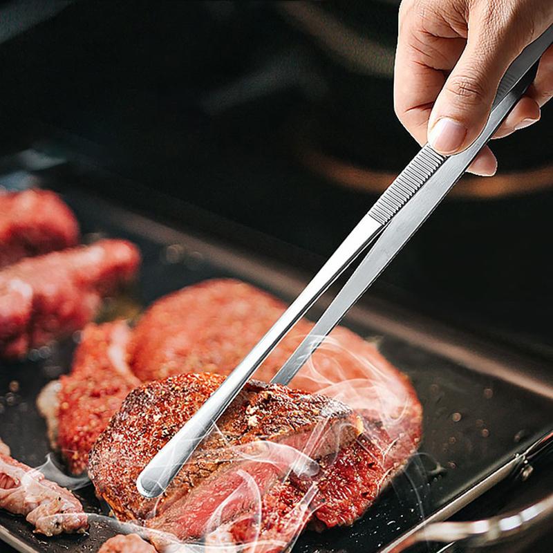 1ks 12palcová kuchyňská pinzeta z nerezové oceli Velmi dlouhá pinzeta na vaření Jemné kleště na BBQ vaření Barmanské nástroje