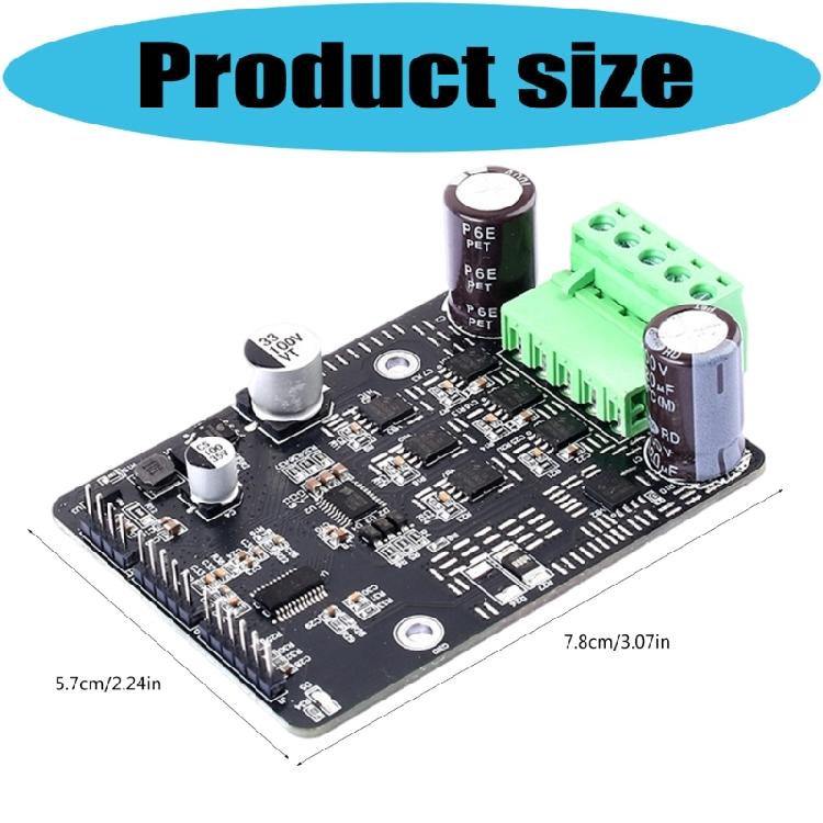 6-80V 1600W BLDC Three Phase Brushless Motor Controller PWM Motor Driver Board Motor Regulator No Hall Power Supply
