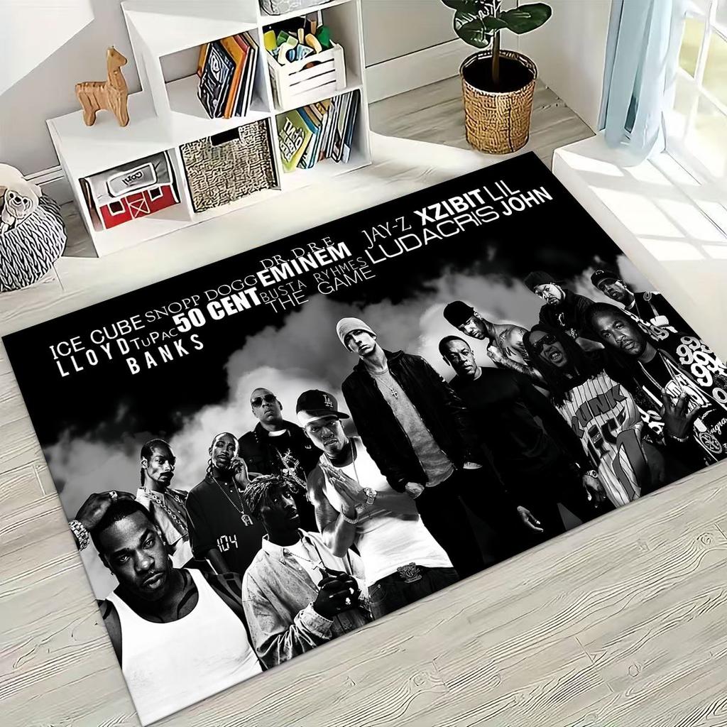 Legends Rapper Collection HIP HOP Rap Star Art Rug for Bedroom Living Room Sofa Home Doormat Decor, Large Kid Non-slip Floor Mat
