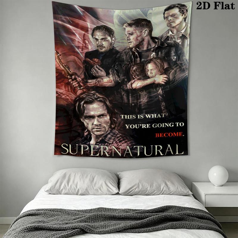 supernatural Wall Tapestry Aesthetic Wall Hanging Printed Fabric Blanket Decorative Tapestries for Bedroom Living Room Home Decor