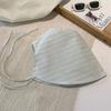 Striped large brim wrap-around fisherman's hat children summer UV protection fashion sunshade versatile thin sunscreen hat