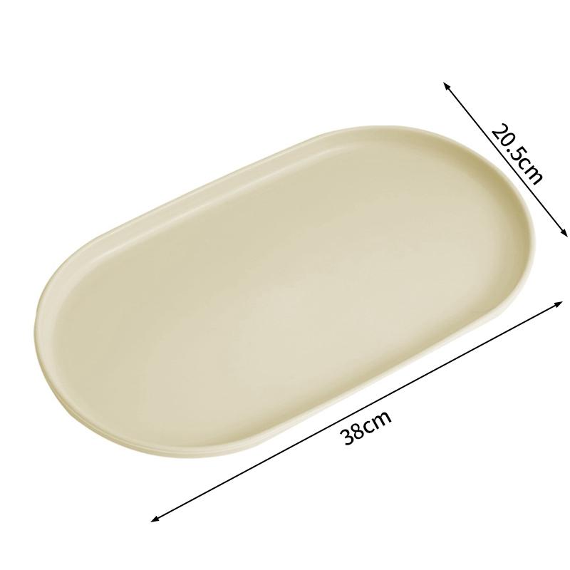 Nordisches Dekotablett Mehrfarbig Ovales Aufbewahrungstablett Lebensmittel Früchte Schmuckteller Serviertabletts Abendessen Küchenzubehör