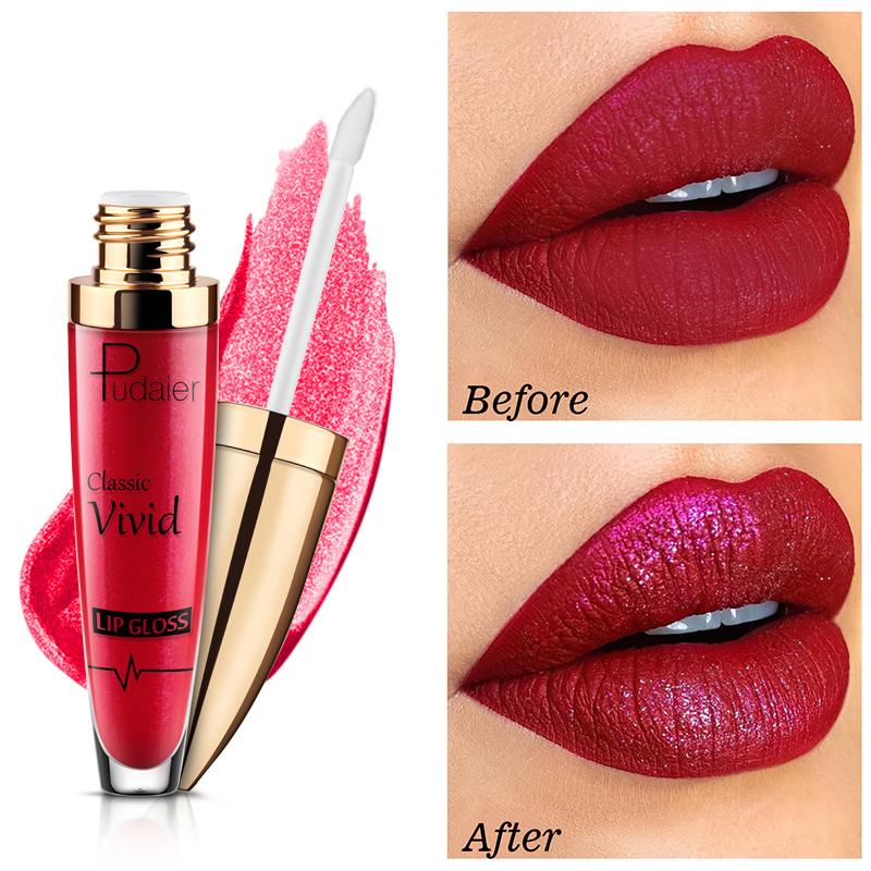 18 Matte To Shiny Glitter Liquid Lipstick Shiny Lip Gloss Diamond Waterproof Long Lasting Pearl Lipgloss Women Lip Makeup