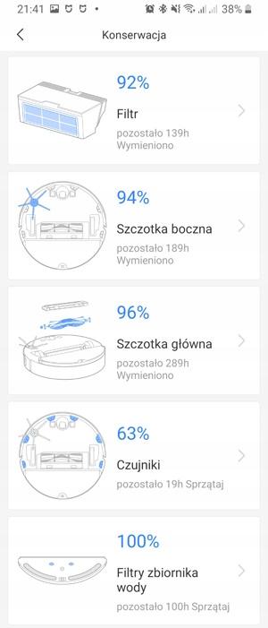 Zestaw Filtry Szczotki Mopy Do Xiaomi Robot Vacuum S10