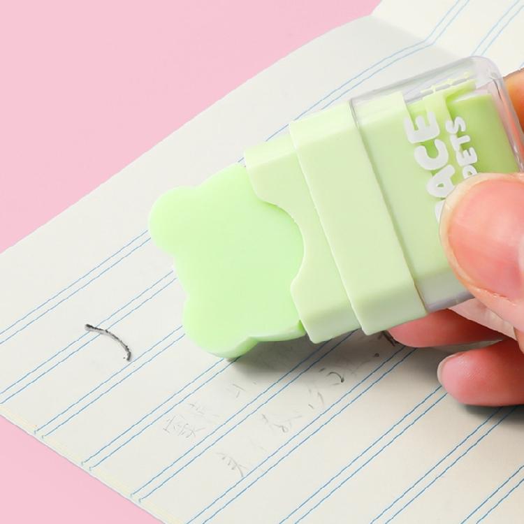 4Pcs Double Ended Animal Roller Eraser With Built In Shavings Cleaner Easy Erasing For Students Workers Writing Drawing