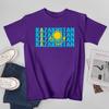 Unisex Unisex Kazakhstan Kazakh Flag Tshirt Tees T Shirts WoUnisex Boys 100 Cotton TShirt