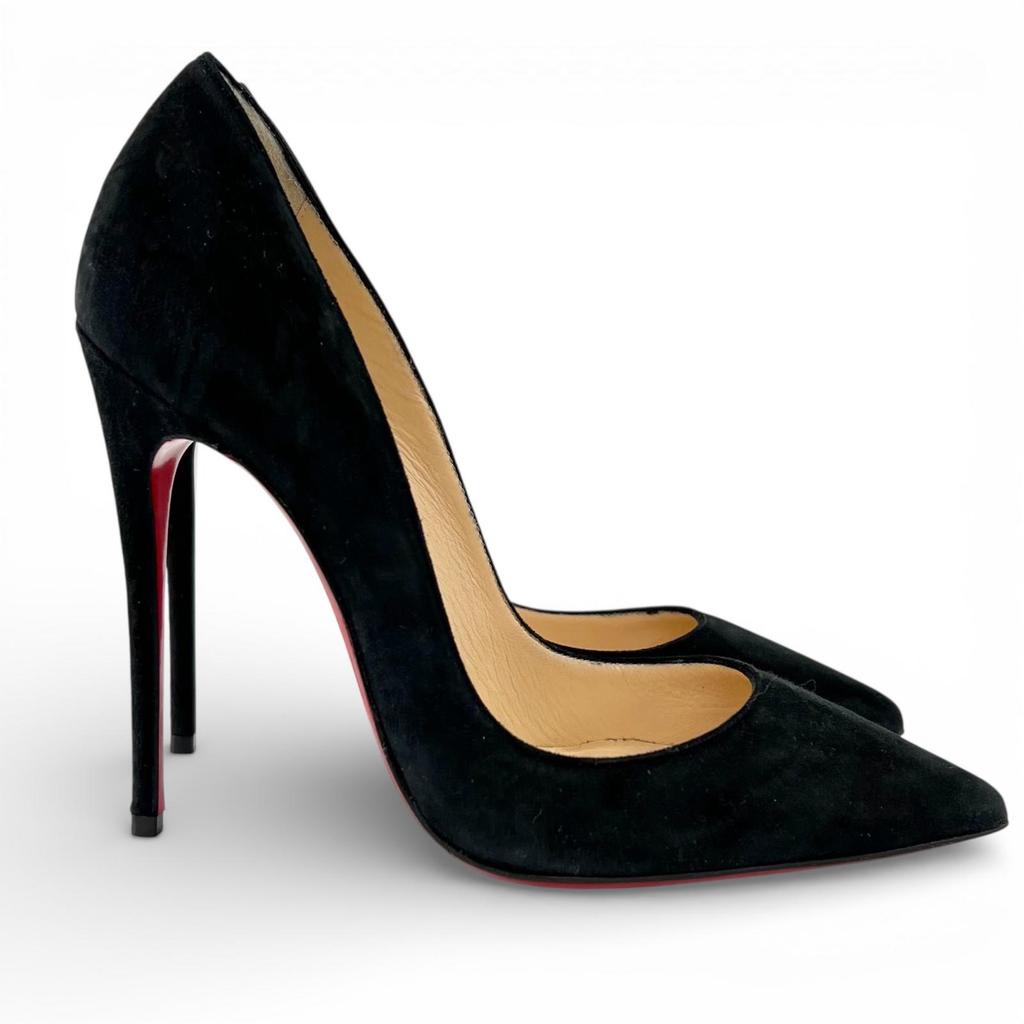 Excellent Christian Louboutin pumps SO KATE 120 black Suede leather Women 35 Used