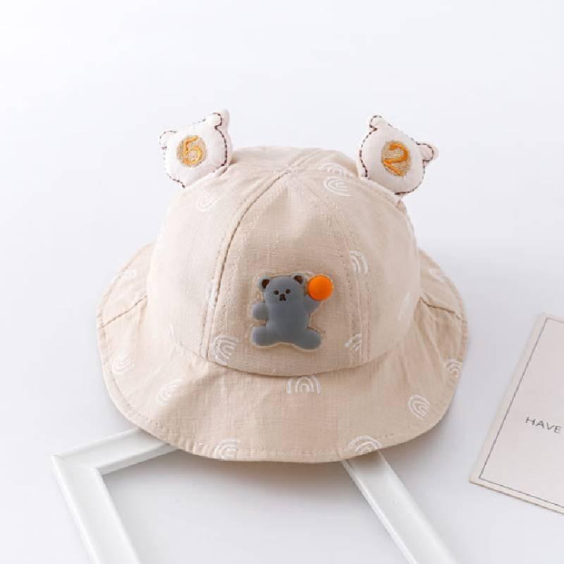 Niedlicher Baumwoll-Babysonnenhut für Jungen und Mädchen Frühling Herbst Fischerhut