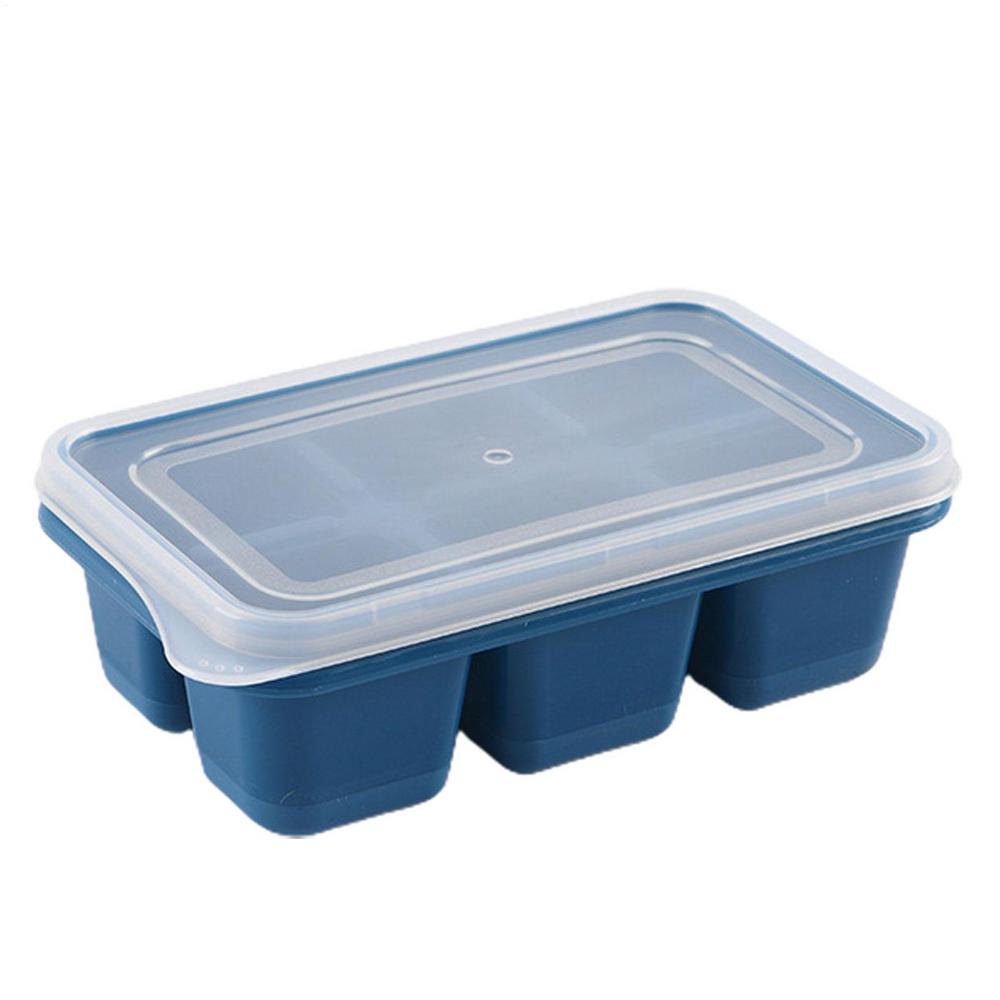 

Extra Large IceCube Molds Reusable Ice Tray with Lid Silicone Large IceCube Molds for Cold Plunge Tub Kitchen Gadget синий