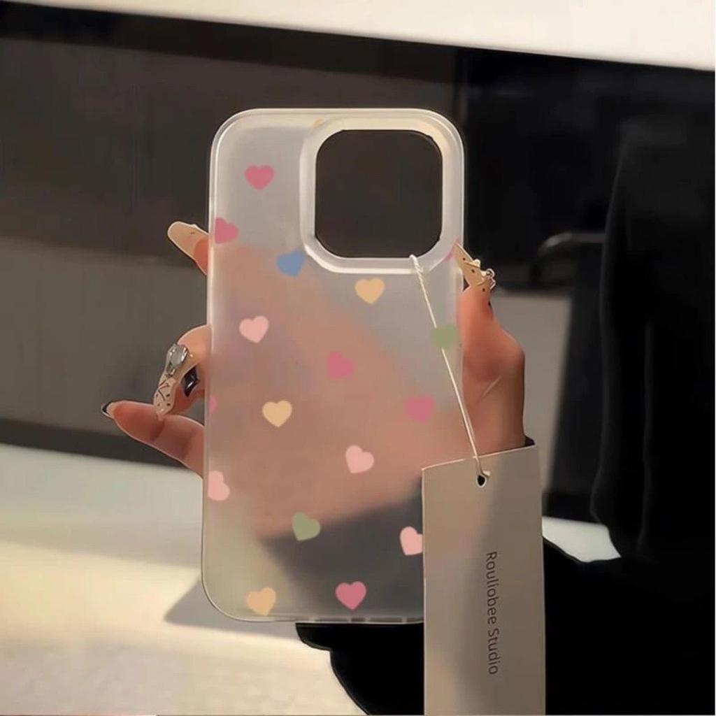 Small heart applies to Apple 15/14/13 promax mobile phone case 12/11 soft case creative 7plus anti-drop 13