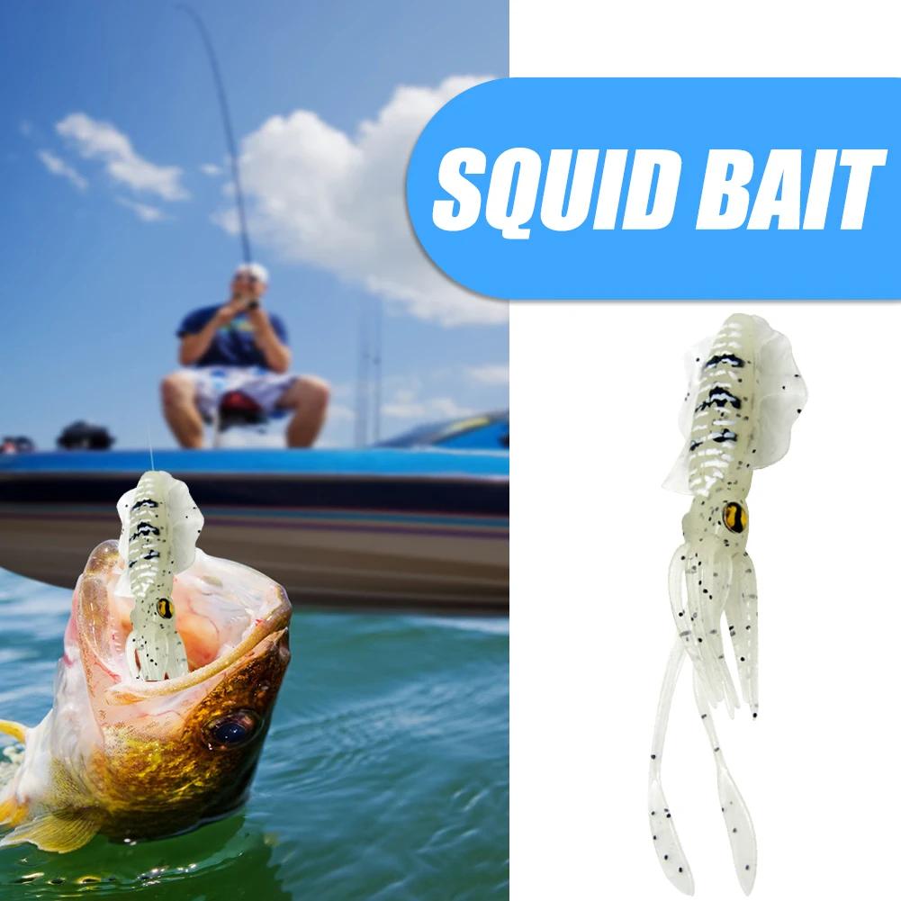 15cm 20g Silicone Soft Artificial Rubber Luminous/UV Squid Jig Fishing Lures For Sea Fishing Trolling Wobbler Bait Fishing Tackl