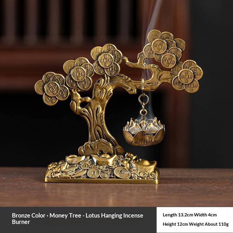 Home Office Lucky Decor Welcome Pine Hanging Furnace Household Creative Ornaments Tea Ceremony Zen Dish Incense Burner