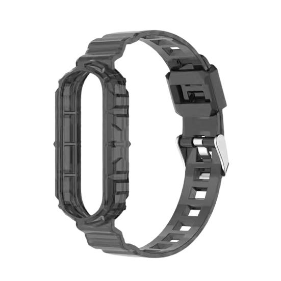 Watch Strap Waterproof Breathable Soft Integrated TPU Sports Watch Belt Replacement for Xiaomi Mi Band 5 6 7