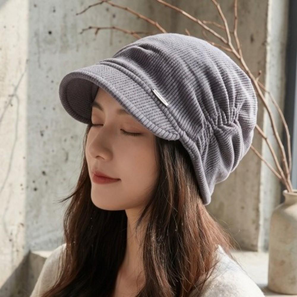 Skin Friendly Corduroy Slouchy Hat Soft Warm Hat Versatile Visor Cap  Vaction