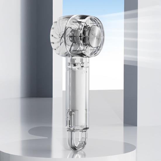 Yousheng Transparent Handheld Fan 3 Speed Adjustable USB Rechargeable Summer Cooling Fan Portable Travel Outdoor Mini Personal Fan