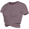 Women's Slim-Fit Quick-Dry Breathable Cropped Yoga Fitness T-Shirt (Style WA56)