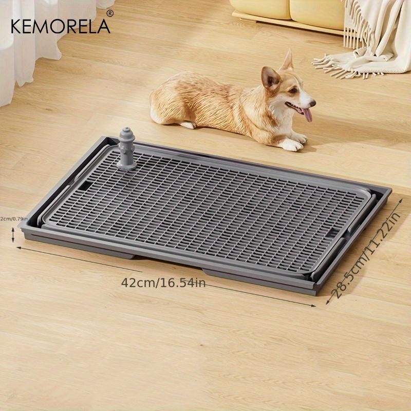  2-in-1 Non-Slip Dog Potty Tray Cat Litter Mat - Waterproof Soft Paw-Friendly Design with Grid Pattern for Easy Cleaning