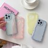 Simple Wave Pattern Suitable Apple 16 Promax Phone Case 15 Solid Color Transparent Drop Resistant Protective