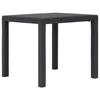 VidaXL Garden Table Brown 79x79x72 Cm Plastic Rattan Look