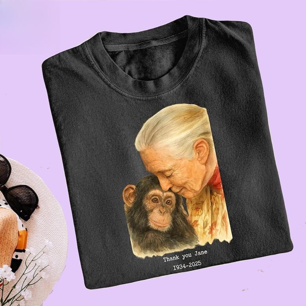 Remember Jane Goddall Graphic T Shirts Thank You Jane Goodall Lover High Quality Cotton Tshirt Streetwear Shortsleev Tops Tee S