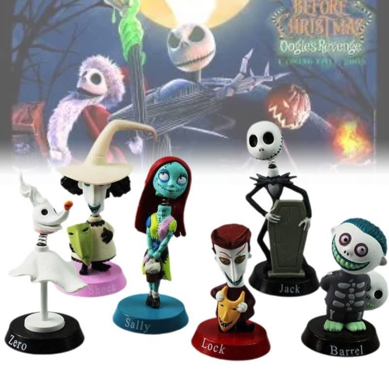 Nightmare Before Christmas Jack Skellington Figurines Set For Play Or Display